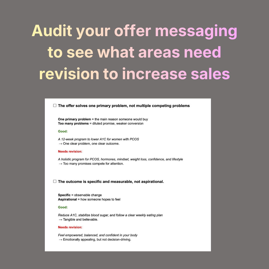 Offer & Messaging Audit