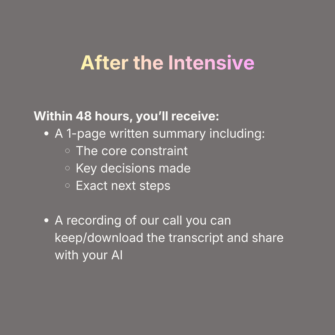 60 Minute Marketing Intensive